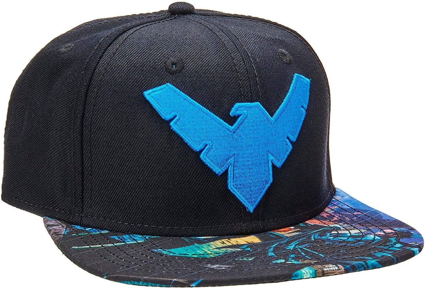 BIOWORLD DC Comics Batman Nightwing Logo Sublimated Bill Snapback Cap