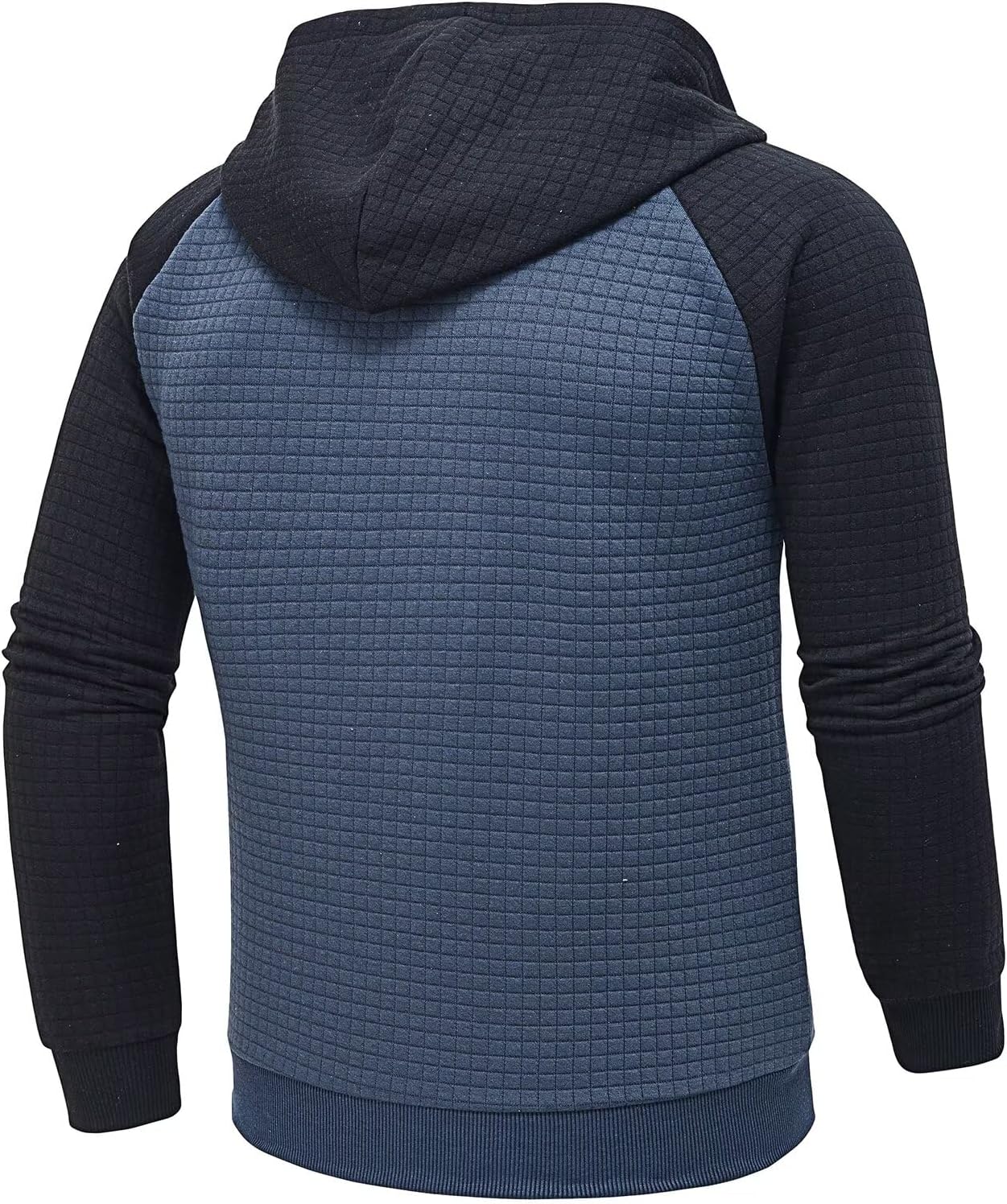 Satankud Men's Jacquard PlaidCloth Lightweight Zipper Hoodie Sweatshirt Jacket
