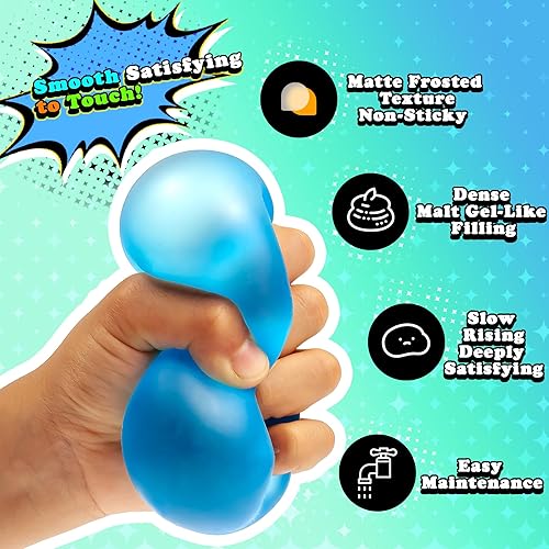 Miniatura 22 de Cubo sensorial para el estrés, relleno de gel de alta densidad con textura mate para niños y adultos, alivio del estrés y la ansiedad, apoyo