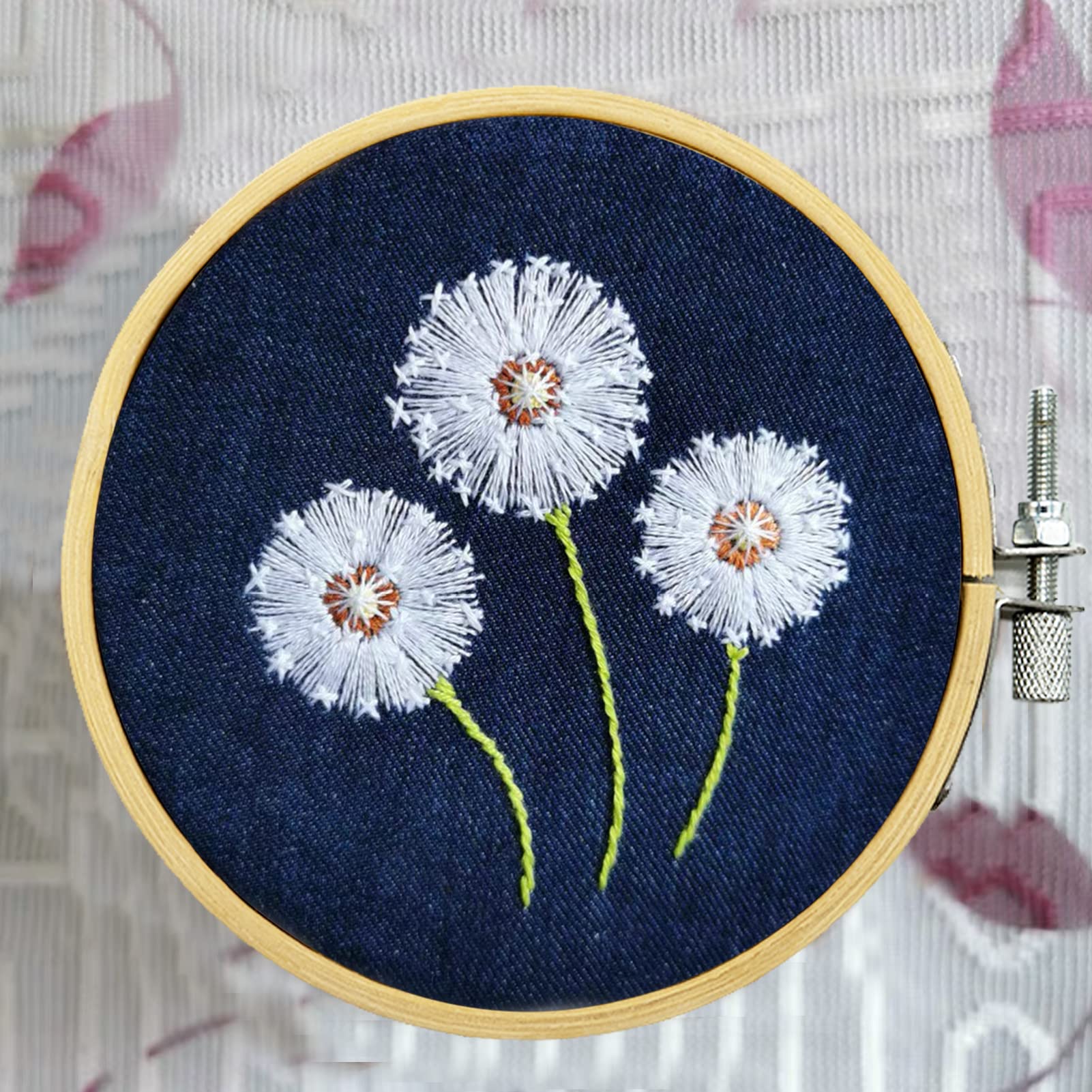 Cercle En Bois Cerceau à Broder En Bambou 40cm - Naturel Et Durable - Loisirs Créatifs Cercles à Broder