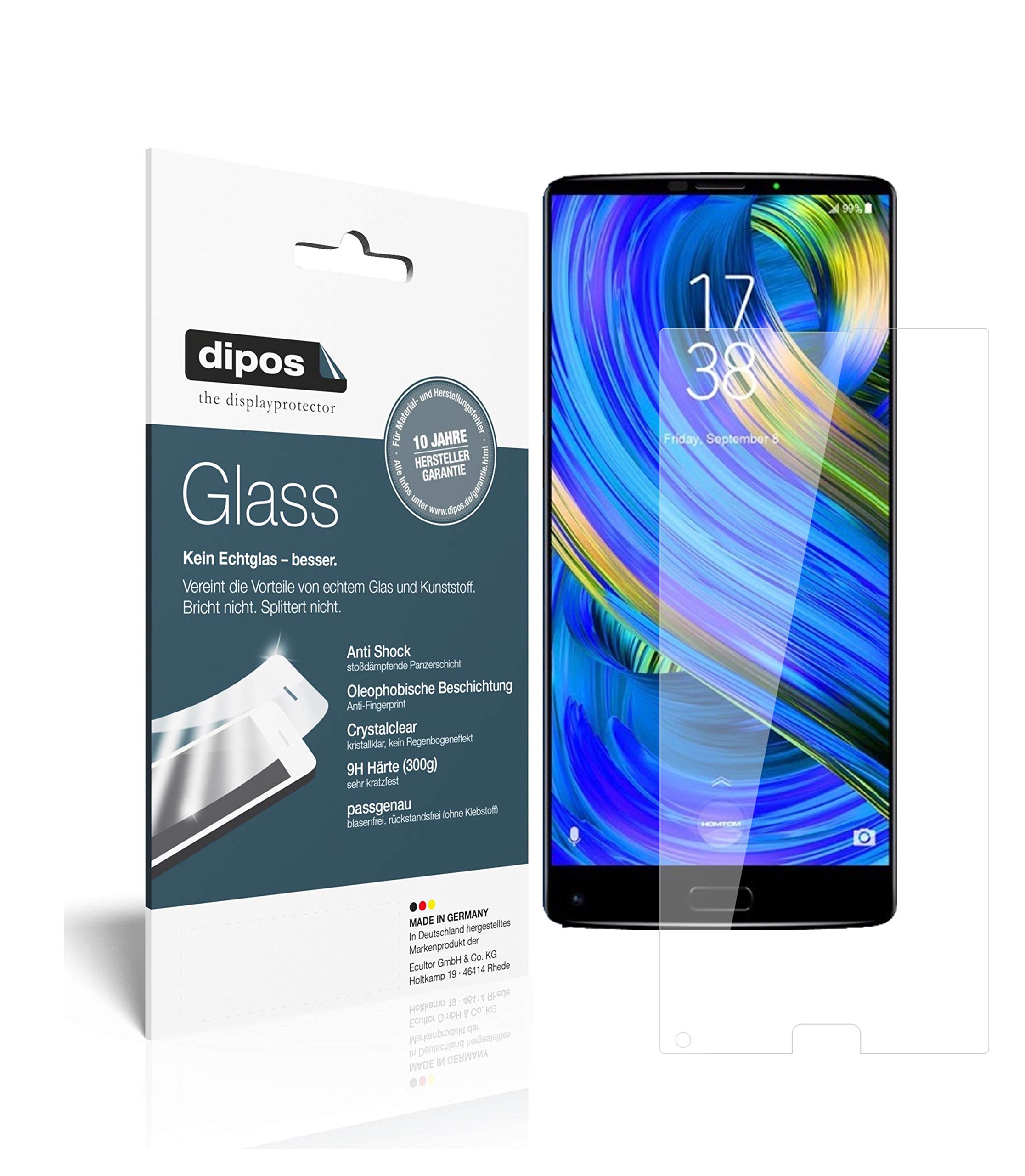 2 Pellicole Protettive Dipos Crystalclear Per HOMTOM S9 Plus – Made In Germany, Anti Graffio - 5