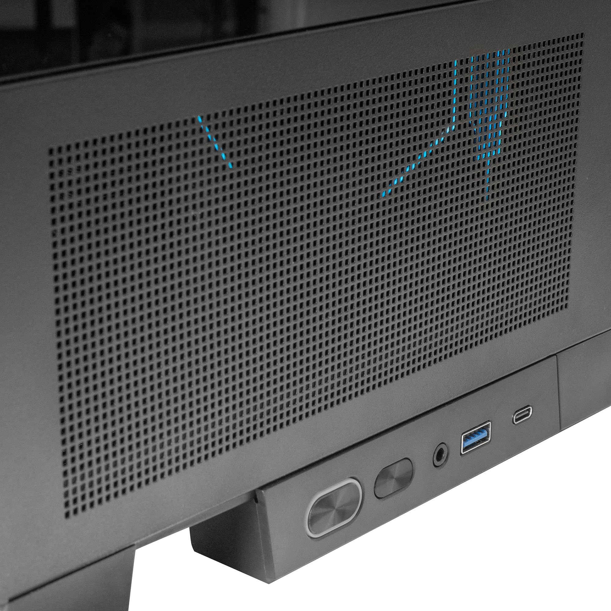 Mars Gaming MC-LCDX, Obudowa Gamingowa ATX, Zintegrowany Ekran IPS 9.16" i Złącze HDMI, Ciągłe Hartowane Szkło, Dolny Panel Full Mesh, Podwójna Komora, Wsparcie Chłodzenia Wodnego do 360mm, Czarny