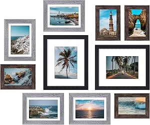 Vittanly 4x6 Picture Frame - Solid Wood, Black, Shatterproof Plexiglass, With Stand For Wall Or Tabletop Display