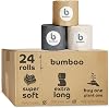 Bumboo Bamboo Toilet Roll 24 Pack | Wrapped Toilet Paper 3 ply, 300 Sheets | Eco Friendly Toilet Paper | Plastic-Free, Soft, Strong, Sustainable & Biodegradable Toilet Tissue