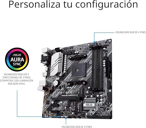 Miniatura 4 de ASUS Prime B550M-A WiFi II AMD Micro ATX Placa base con PCIe 4.0, WiFi 6, memoria ECC, HDMI 2.1, cabecera RGB