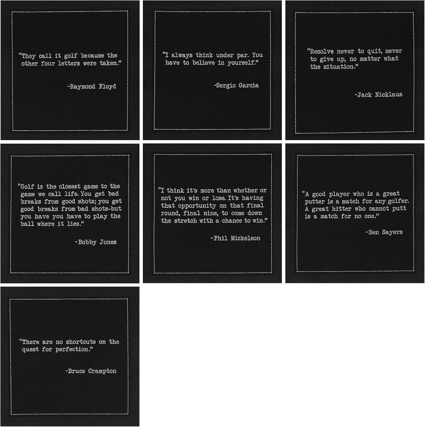 Five Star Funny Golf Legends Quotes | Black Cotton Cocktail Napkins | 50 Luxury Disposable Beverage Napkins with Witty Bar Quotes | Drink Napkins for Parties, Bars, Weddings & Game Nights image 4