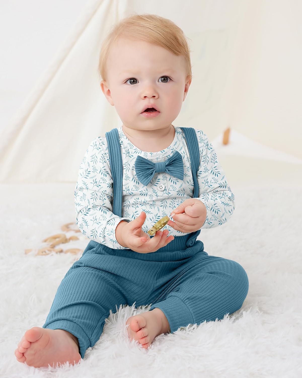 SANMIO Baby Boy Clothes Outfits 0 3 6 12 18 Months Long Sleeve Romper and Pants Sets Infant Baby Boy Fall Winter Clothing Set - Image 2