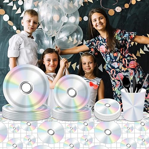 Miniatura 281 de CC HOME 1 pieza de mantel de plástico para fiesta de los 90 de 54 x 87 pulgadas de largo, mantel vintage retro de los 90 de hip hop, tema de 1990