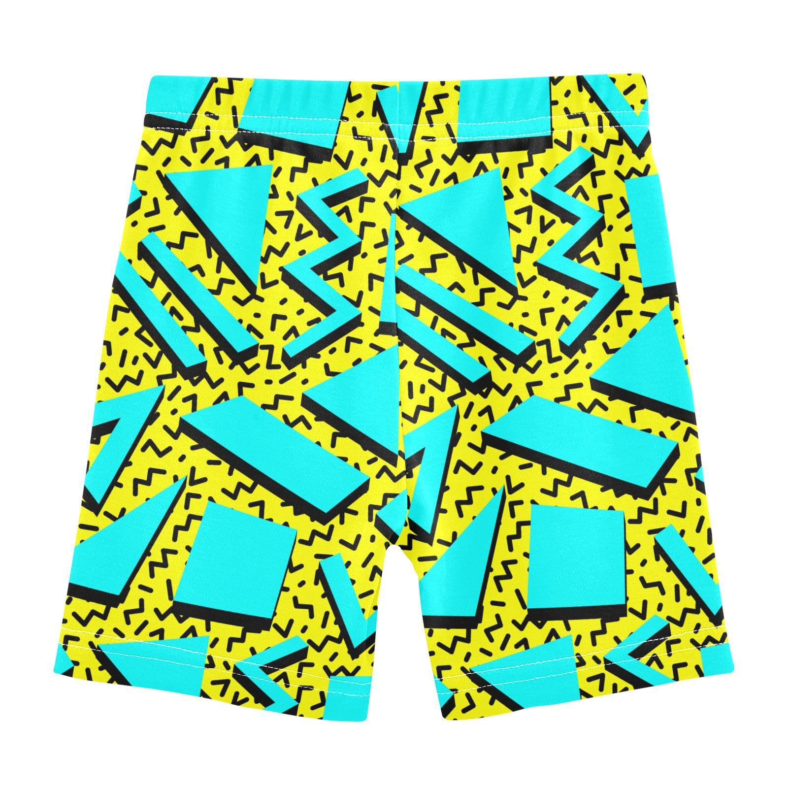 JHKKU Girls Retro 80s 90s Shorts Cotton Cartwheel Bike Kids Biker Under Dress Dance Short Girl Clothes 10Y