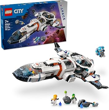 LEGO City Galaxie Raumschiff (60446); Kinderspielzeug; Geschenk für Raumfahrtfans ab 7 Jahren; Set aus variabel einbaubaren Modulen mit 4 Minifiguren und einem Alien