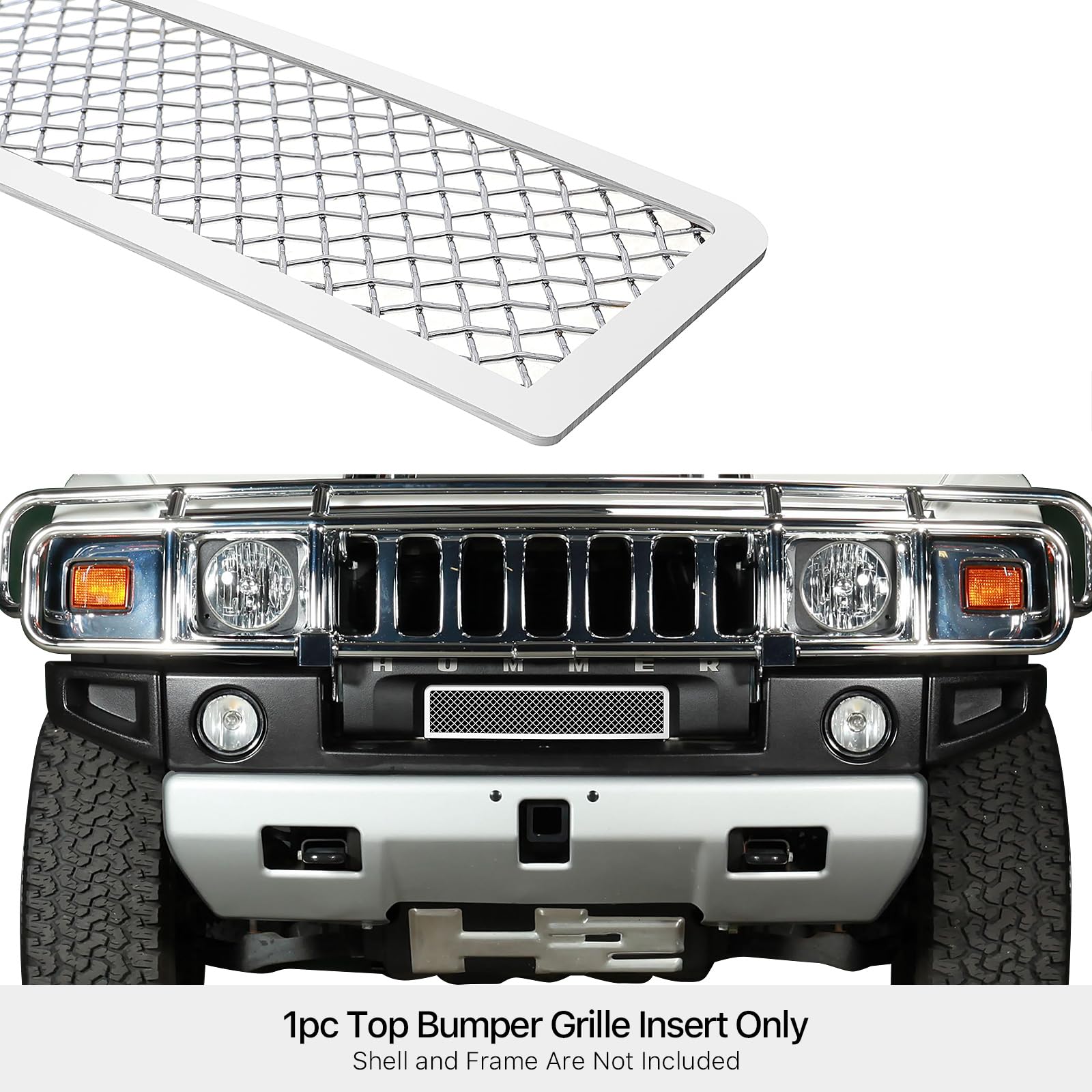 Amazon | AP 2003 – 2007 Hummer h2バンパーステンレスメッシュグリル 