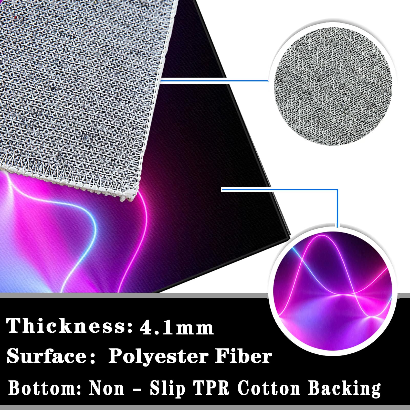 200 x 210 cm Tapis de Sol Bureau, Tapis de Protection du Sol pour Chaise de Bureau, Tapis de Chaise de Bureau pour Moquette, Tapis Gaming Sol pour Chaise de Bureau stratifiée, Bureau et Chambre