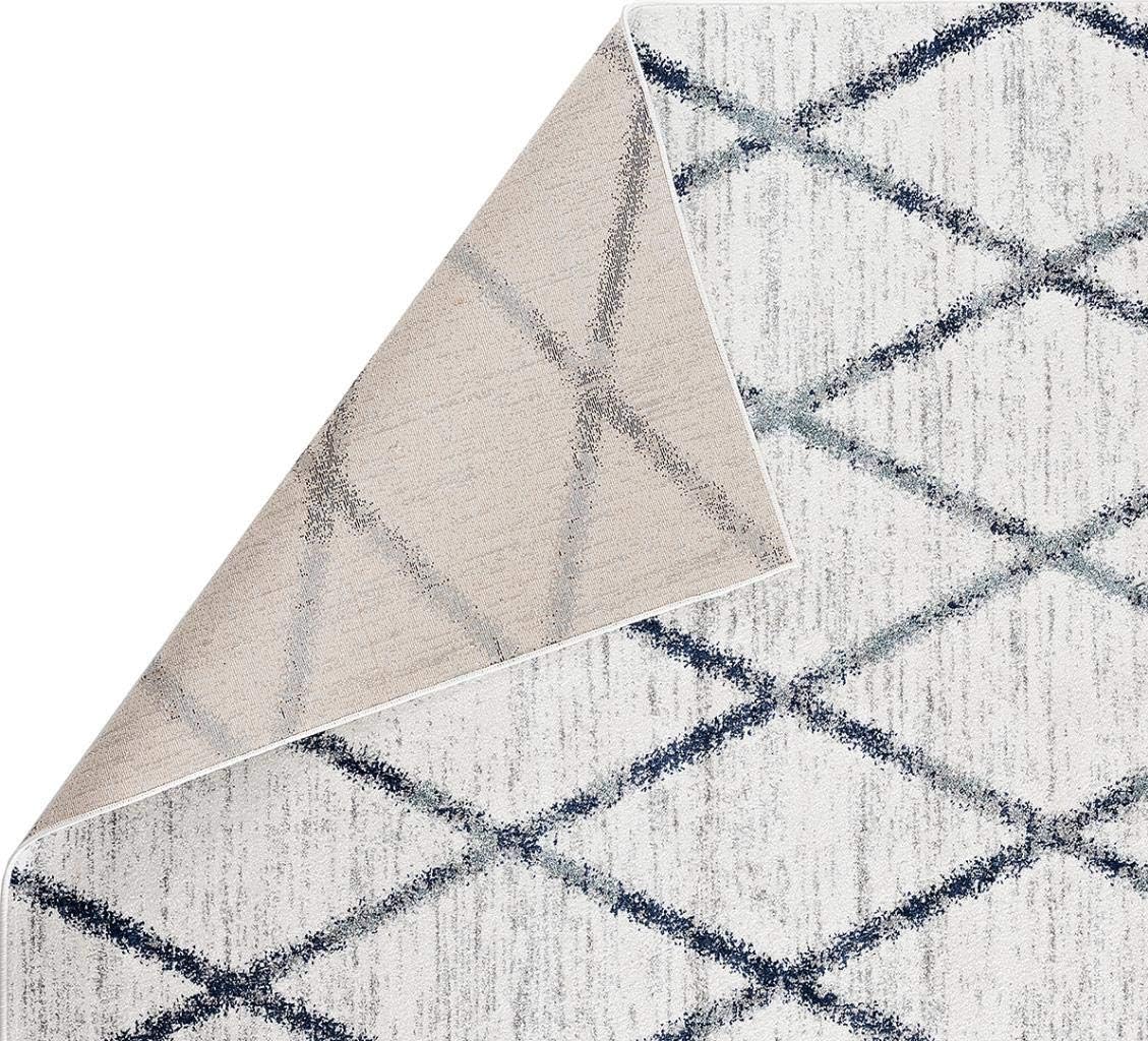 LUXE WEAVERS Geometric Diamond Ivory 5x7 Area Rug