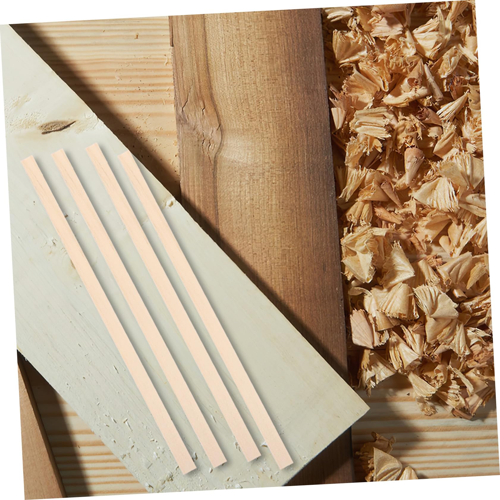 60 Stück Holzstäbe aus Lindenholz 25x1cm Unbehandelte Quadratische Holzdübel für Selbstgemacht Bastelprojekte Vielseitig für Modellbau und Dekoration Bastelbedarf für Schule