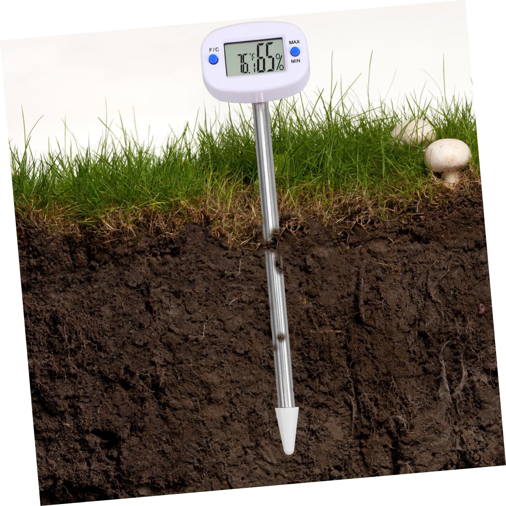 YARNOW 2 Piezas Detector De Suelo Medidor De Humedad Del Jardín Termómetro De Siembra Herramienta De Medición Del Suelo Medidor De Agua Para Plantas Termometro De Suelo Preciso Abs