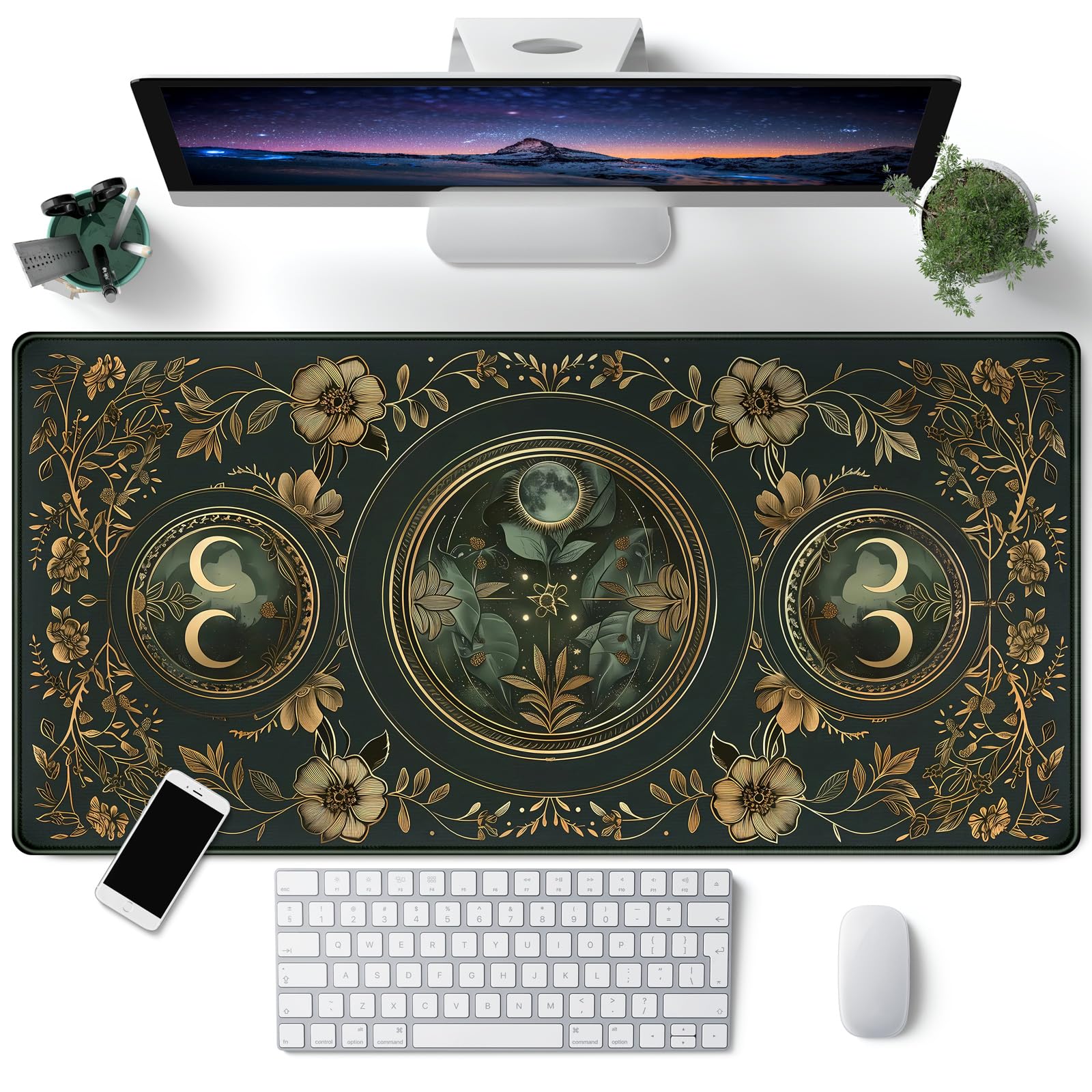 Boho Desk Mat - XXL Mouse Pad Decor -9 Boho Desk Mat - XXL Mouse Pad Decor -9