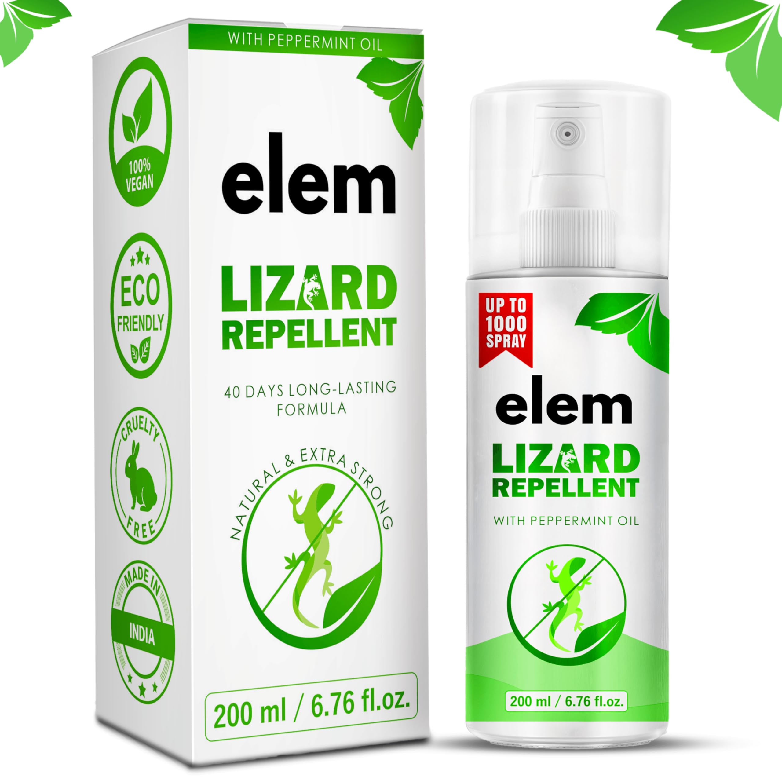 Elem™ Lizard Repellent For Home | Long-lasting Protection From Lizards | 100% Natural & Non-toxic Anti Lizard Spray | Pleasant Fragrance | Safe For Kids & Adults (Pack Of 1, 200ml) (B0D5QGTGFF) Amazon Price History, Amazon Price Tracker