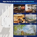 WiFi Extender Signal Booster-2.4GHz 300Mbps WiFi Booster for Home,Covers Up to 9999 Sq. Ft. Whole Home WiFi Coverage Easy Setup,Ethernet Port & Access Point,Stable Internet Performance with 45+Devices