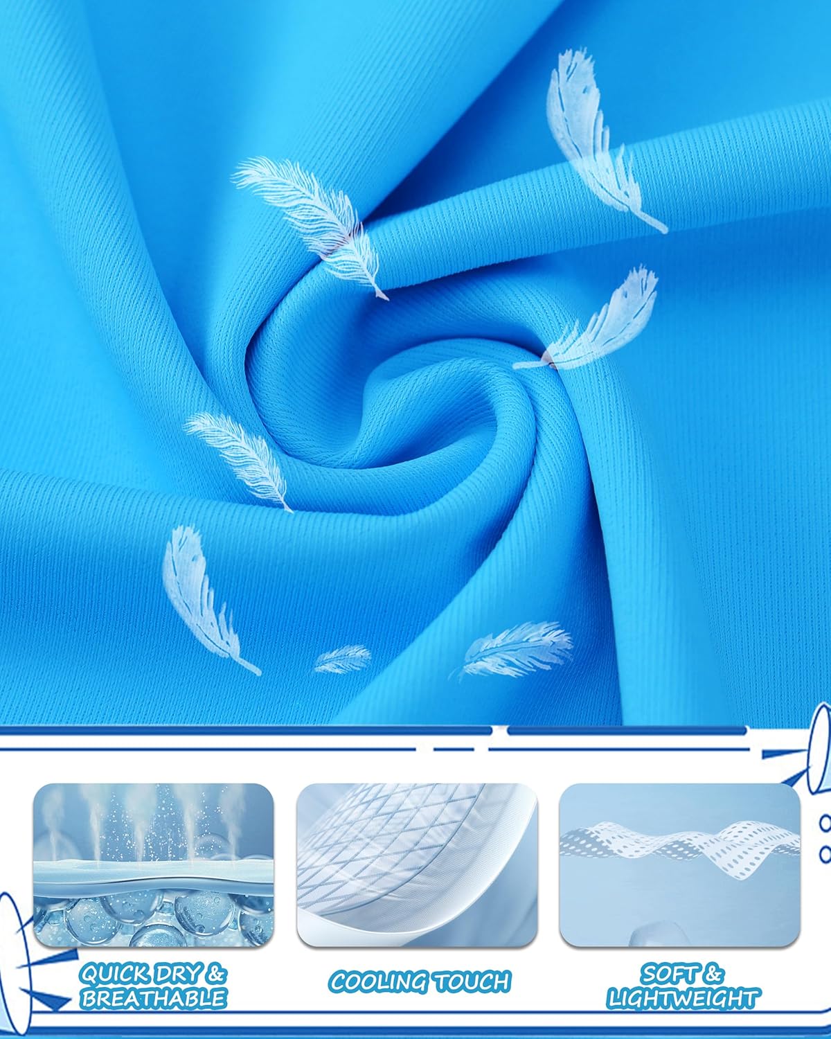 Boys Rash Guard Swim Shirt, UPF 50+ Sun Protection Long Sleeve for Kids Youth, Rashguard Surf Water Sports Shirts - Image 5