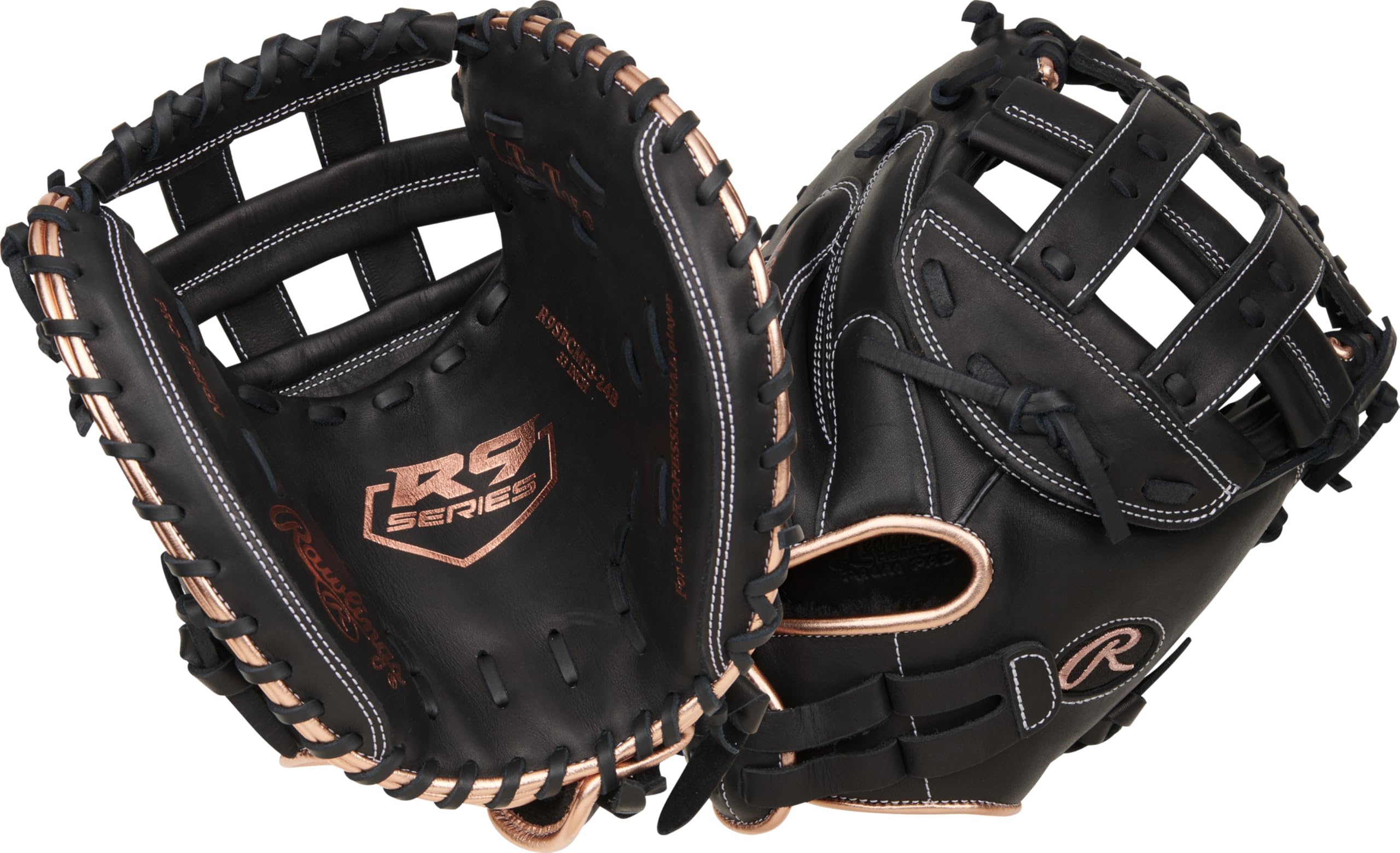 Rawlings | R9 Series Fastpitch Softball Glove | Catchers Mitt | 33' | RHT | Pro H-Web | Black