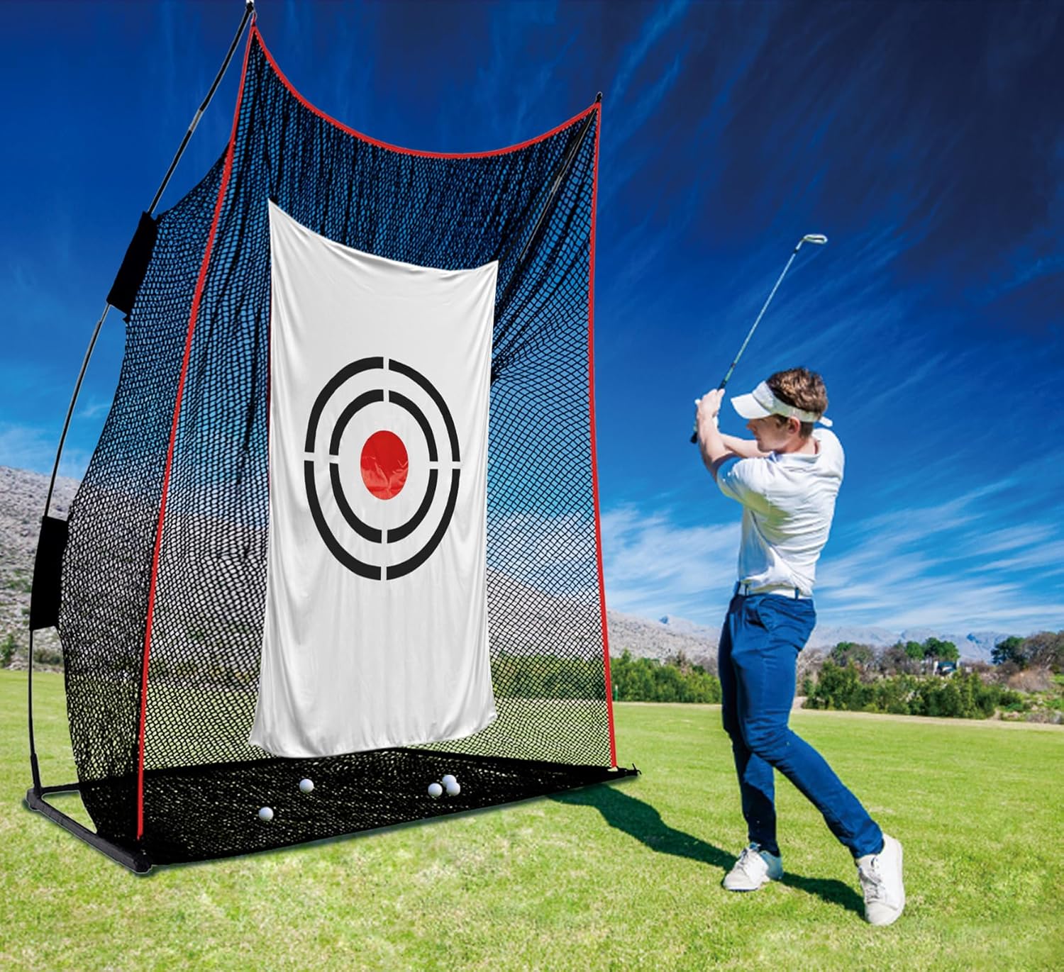 Golf Target Cloth for Net Replacement - Enthusiasts and Professional Golfers Practice Training Aids for Garage/Backyard