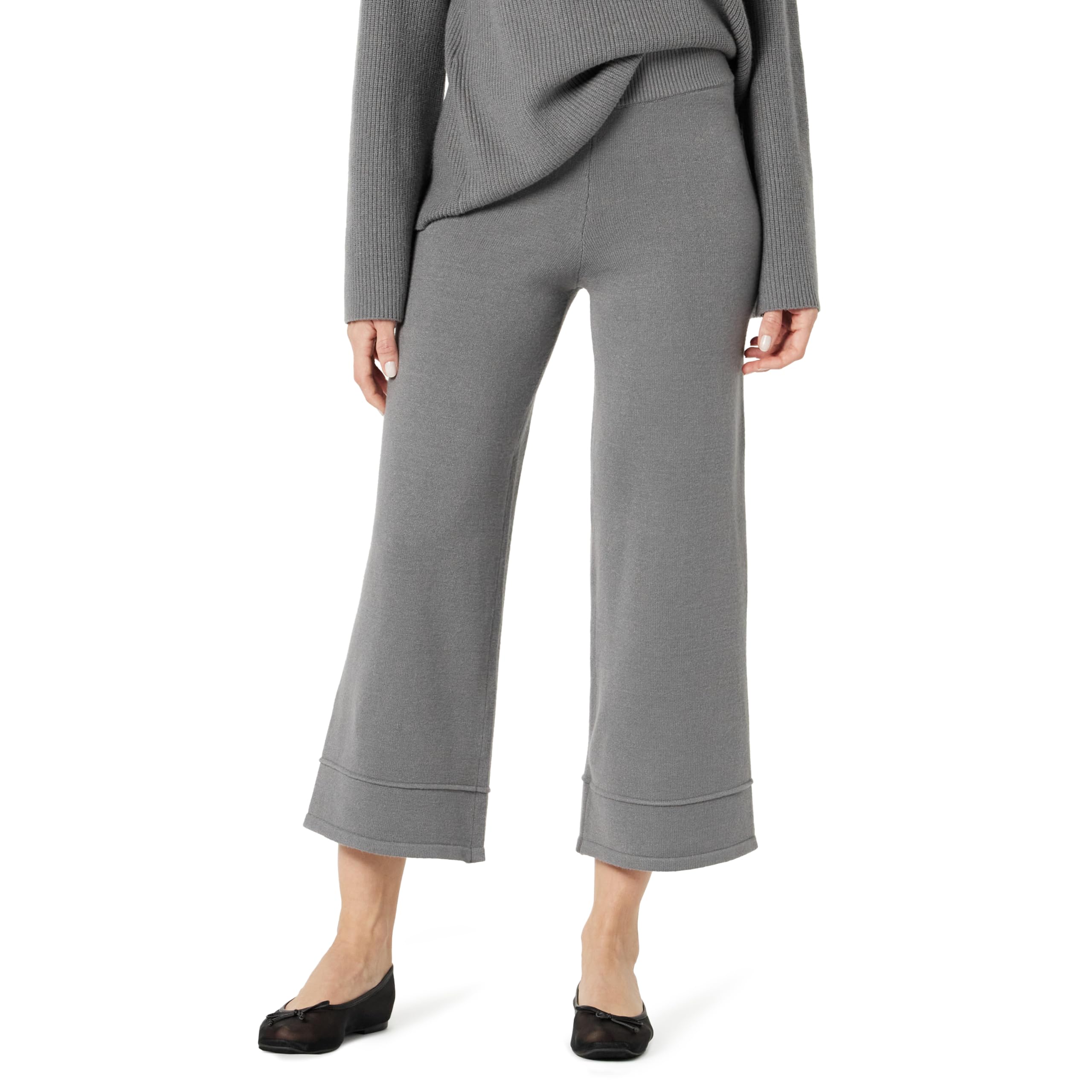 The Drop Bernadette Damen-Pullover-Hose, lockere Passform, bauchfrei, Anthrazit, Größe XXS