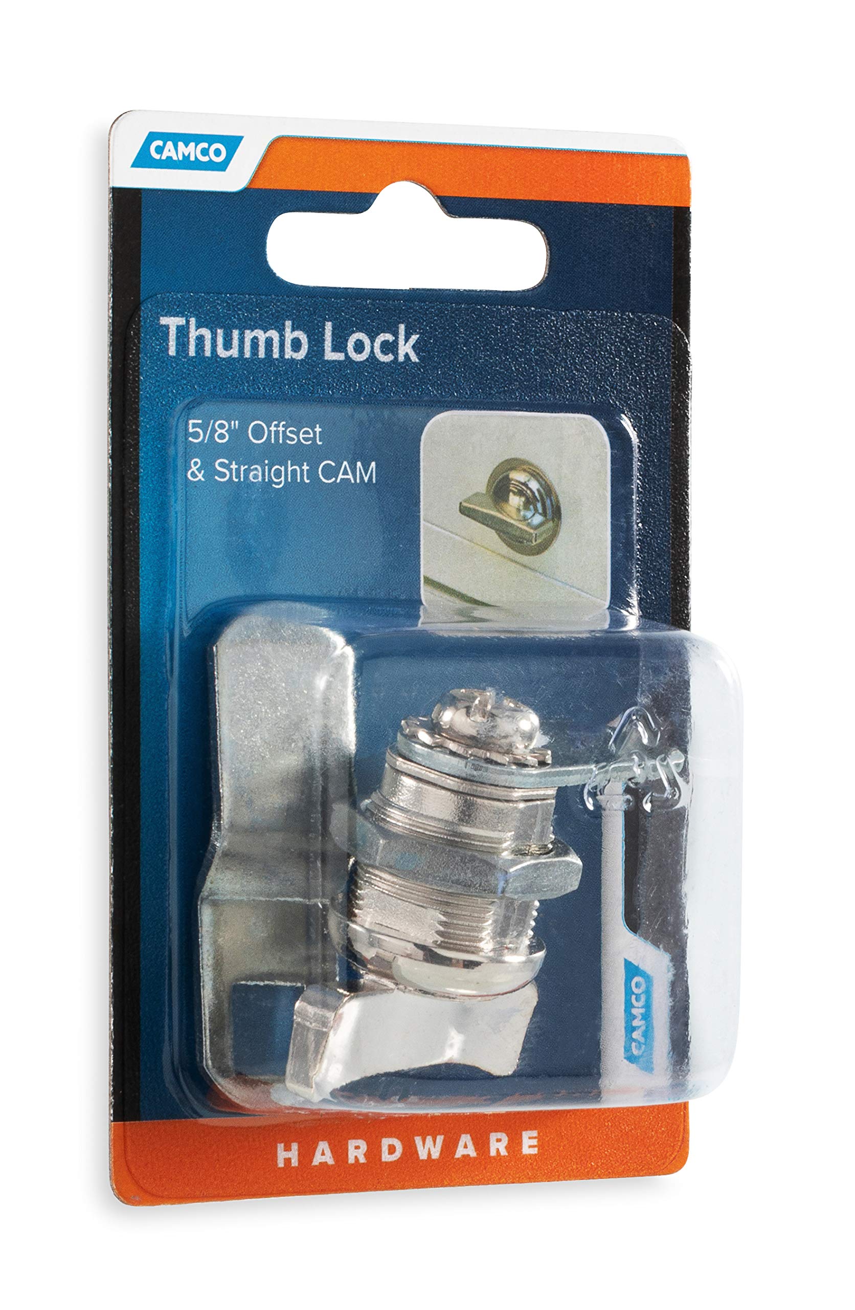 Camco 44333 Offset Cam Lock, Silver, 5/8 Inches - Image 2
