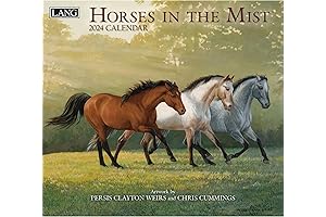 Horses in the Mist 2024 Wall Calendar: Capture the Majestic Beauty of Horses Every Day