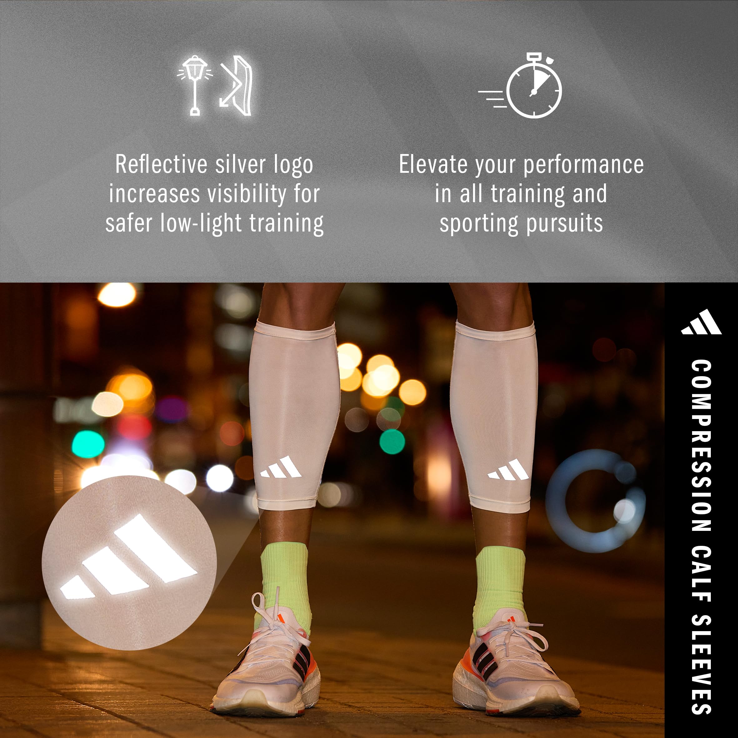 adidas Aeroready Wadenkompression Medias de compresión para Pantorrilla Unisex Adulto