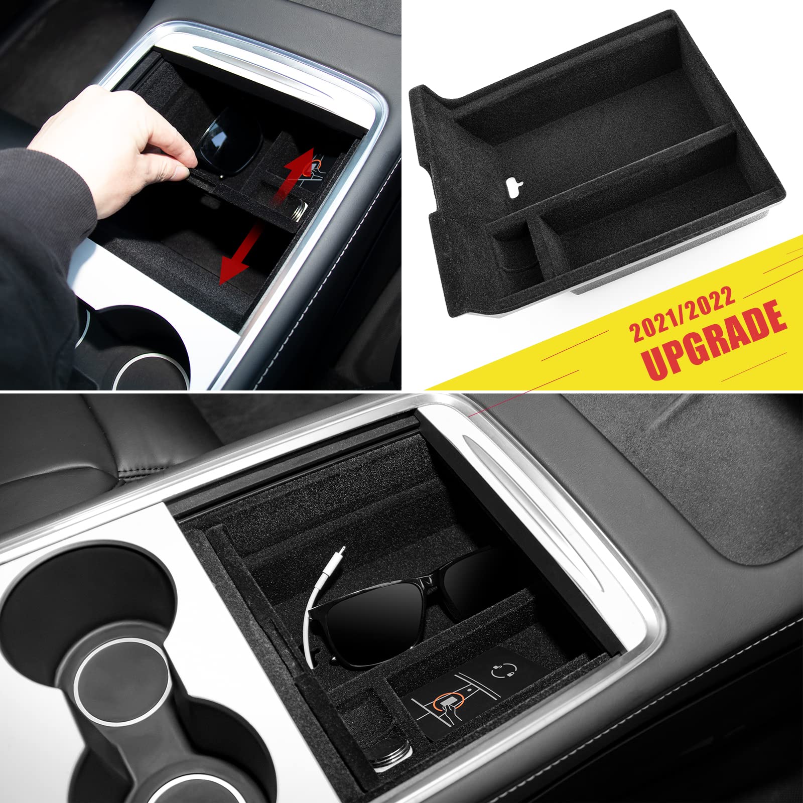Buy Basenor Tesla Model Y Model 3 Center Console Organizer Tray
