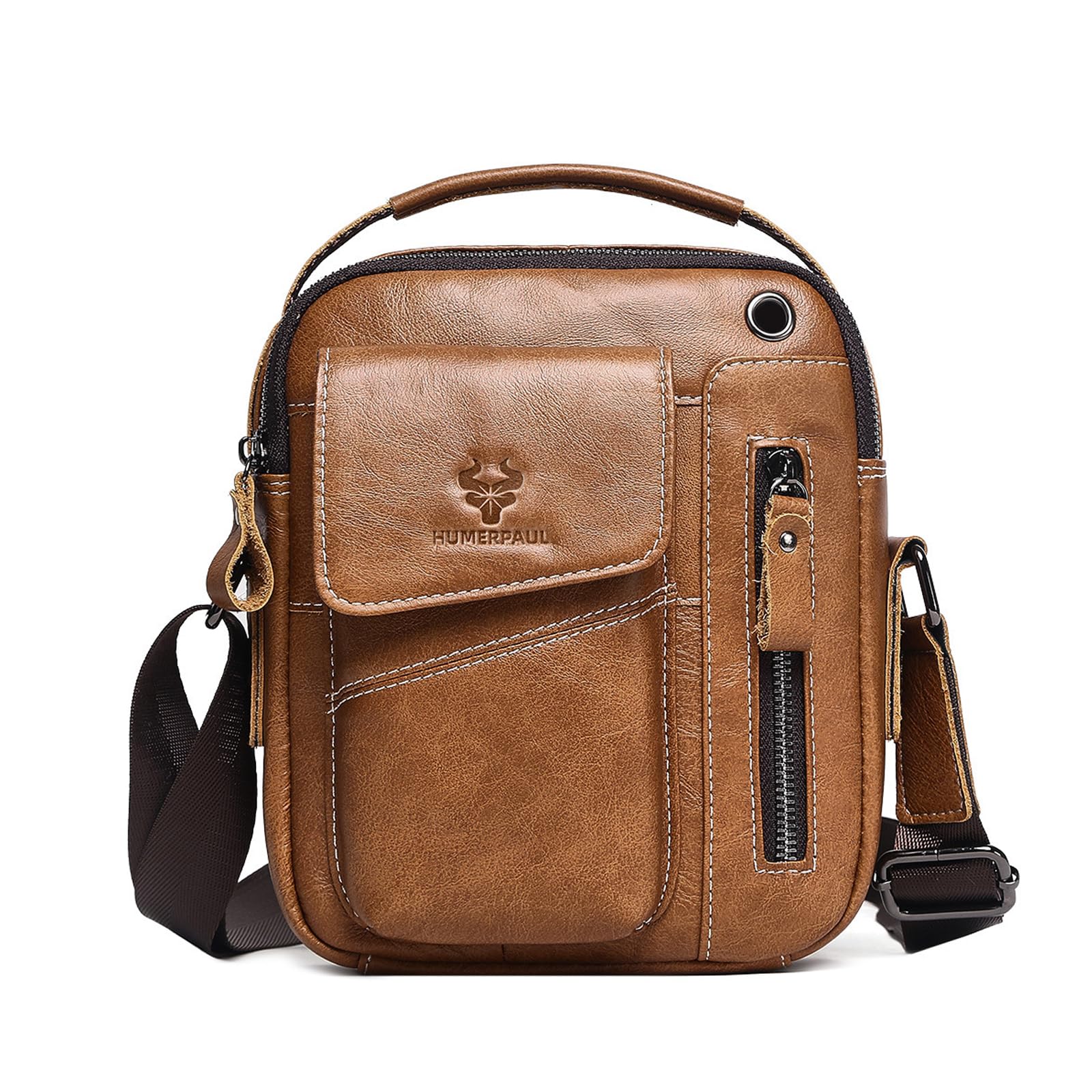 FANDARE Męskie torby na ramię skórzane torebki biznesowe listonoszka crossbody tornister torba na ramię