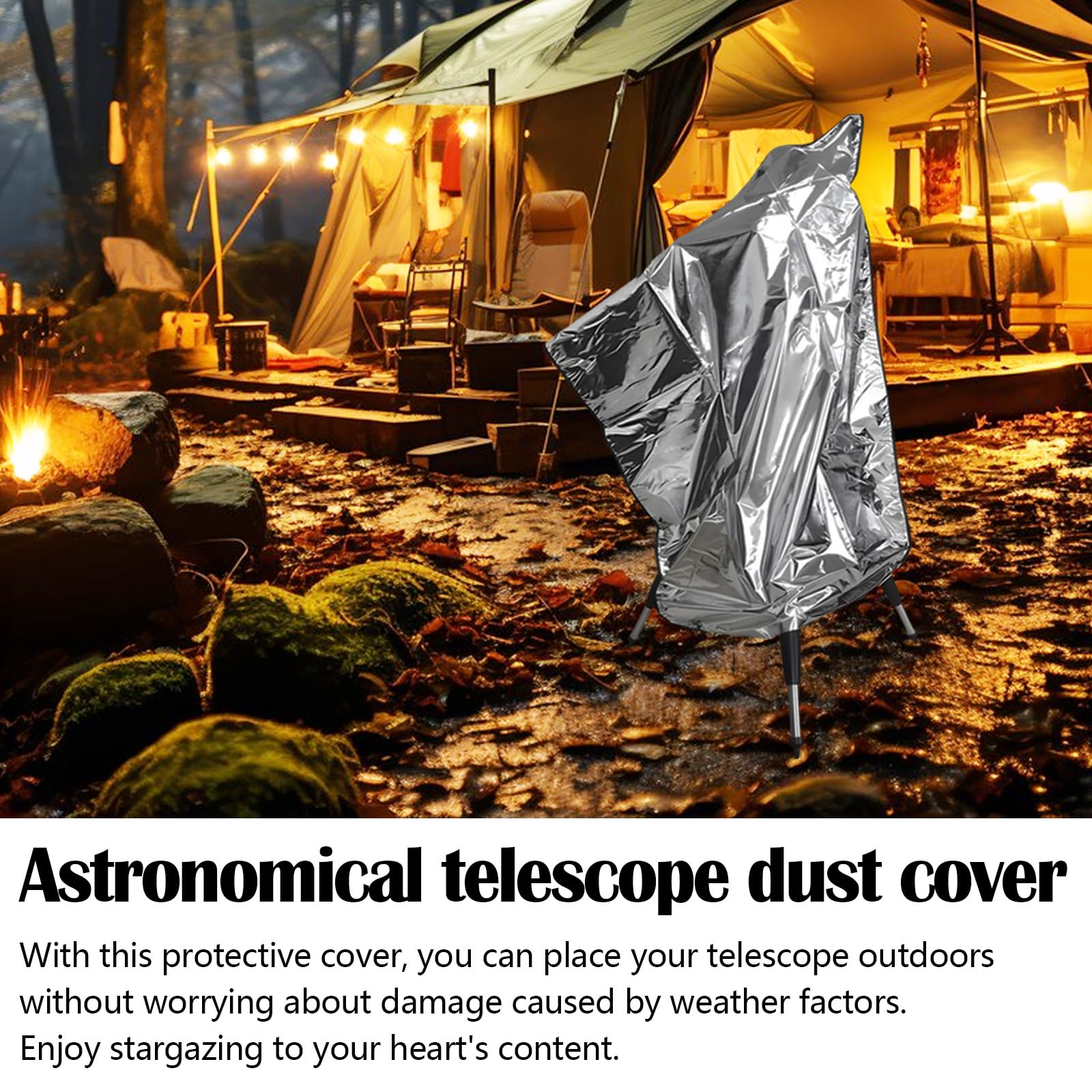 Copertura Protettiva del Telescopio, 120x160cm Copertura Antipolvere del Telescopio, 420D Copertura Protettiva Telescopio All'aperto con Borsa Portaoggetti, Impermeabile, A prova di Vento