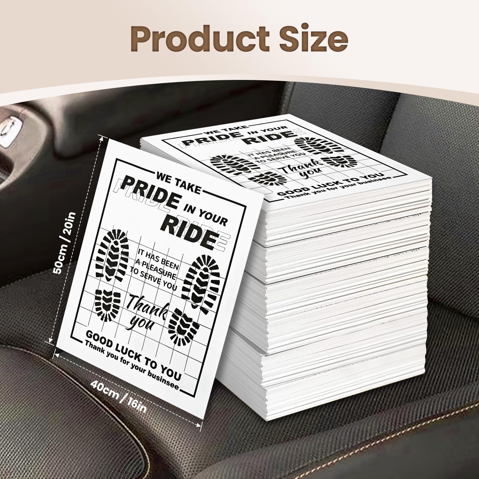 Paper Floor Mats for Cars 50pcs Disposable White Paper Mats for Car Detailing Waterproof Papers Floor Mats for — view 4
