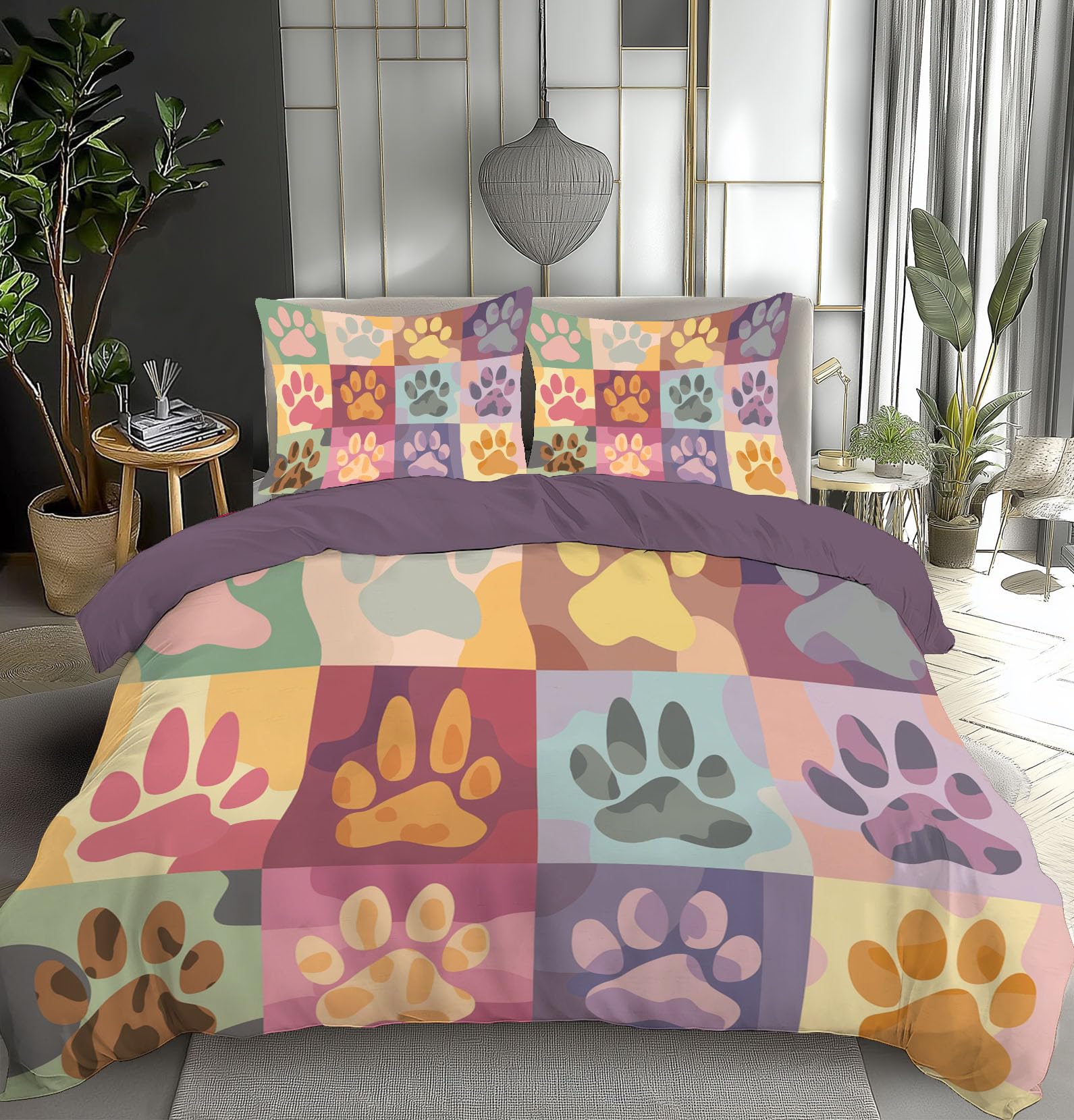 Housse de couette 140x200 zippée style abstrait pour un lit douillet et facile à border au quotidien