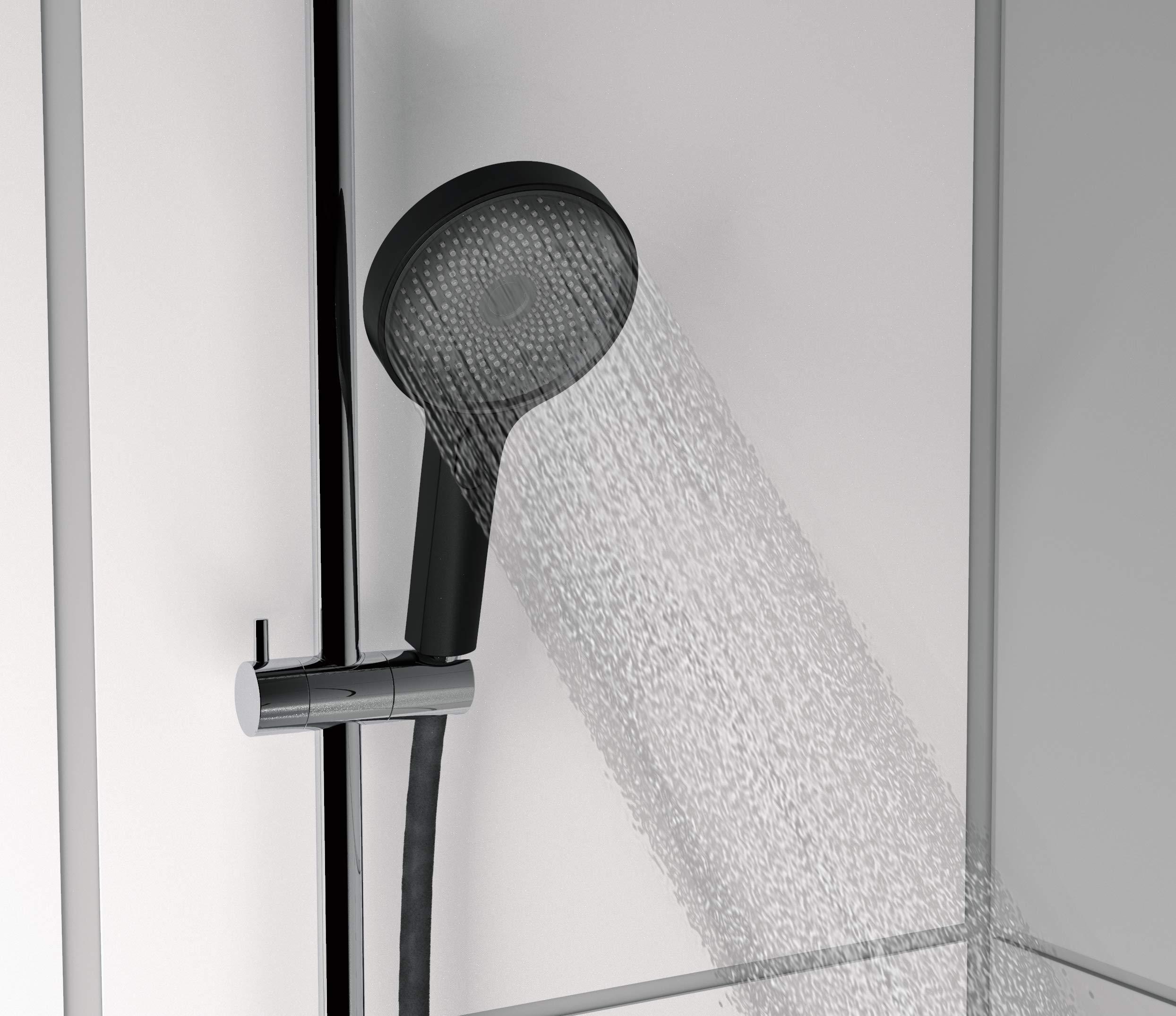 SCHÜTTE SAMOA RAIN Handdouche - Douchekop ø 13 cm -3 Standen - Mat Zwart
