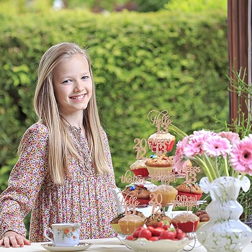 Miniatura 47 de Rsstarxi Paquete de 30 adornos para cupcakes de 15 cumpleaños con purpurina Mis Membrillo 15 desde 2010 Feliz 15º Cupcake Toppers Quince Cheers to