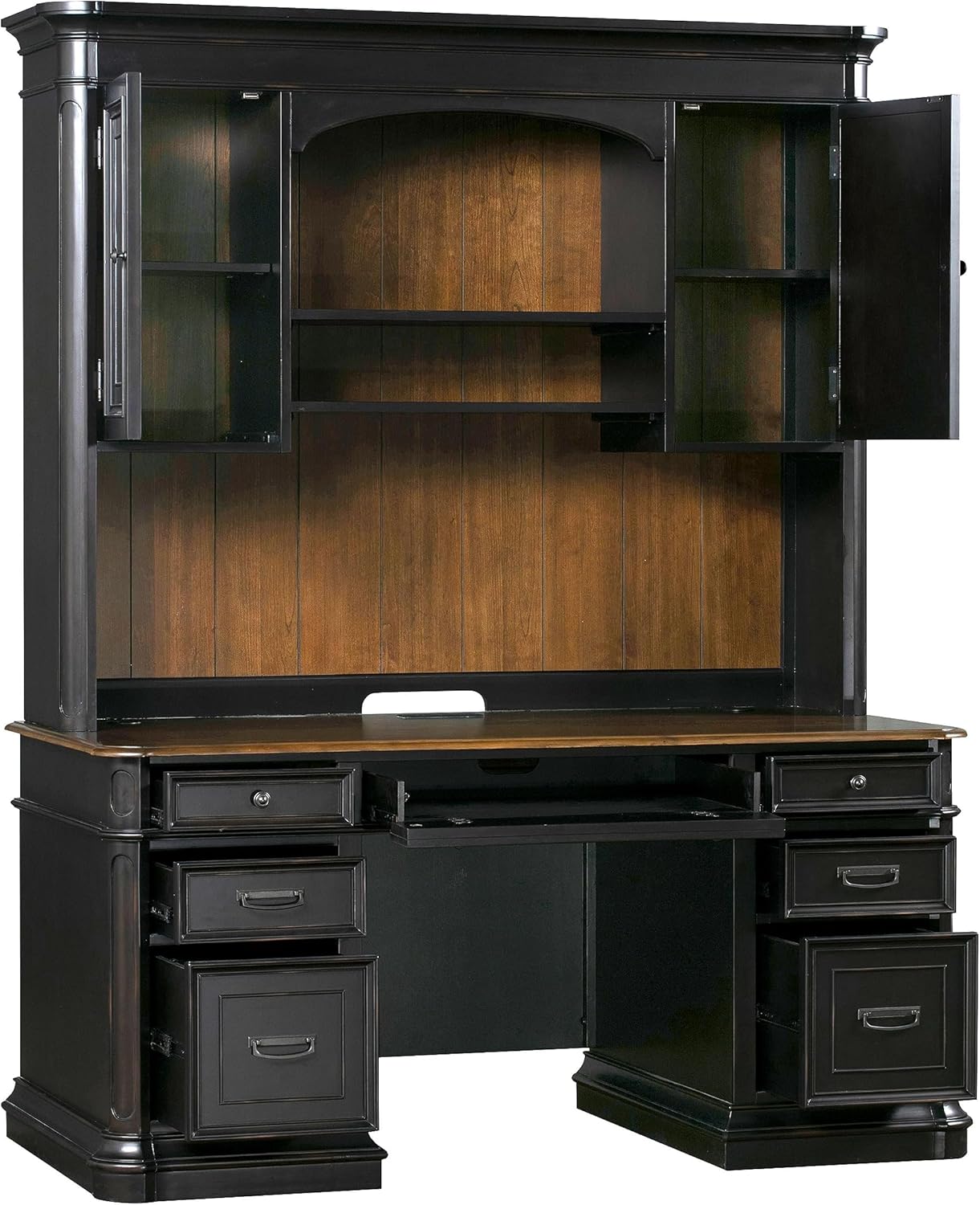TOV Roanoke Black Credenza & Hutch Set
