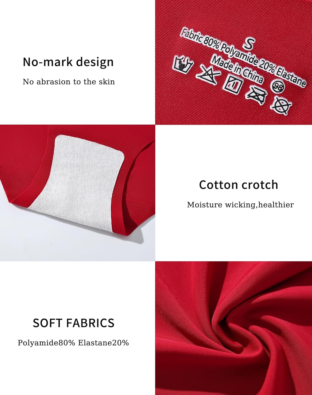 No Show High Waisted Underwear for Women 6 Pack Seamless Panties - Image 3