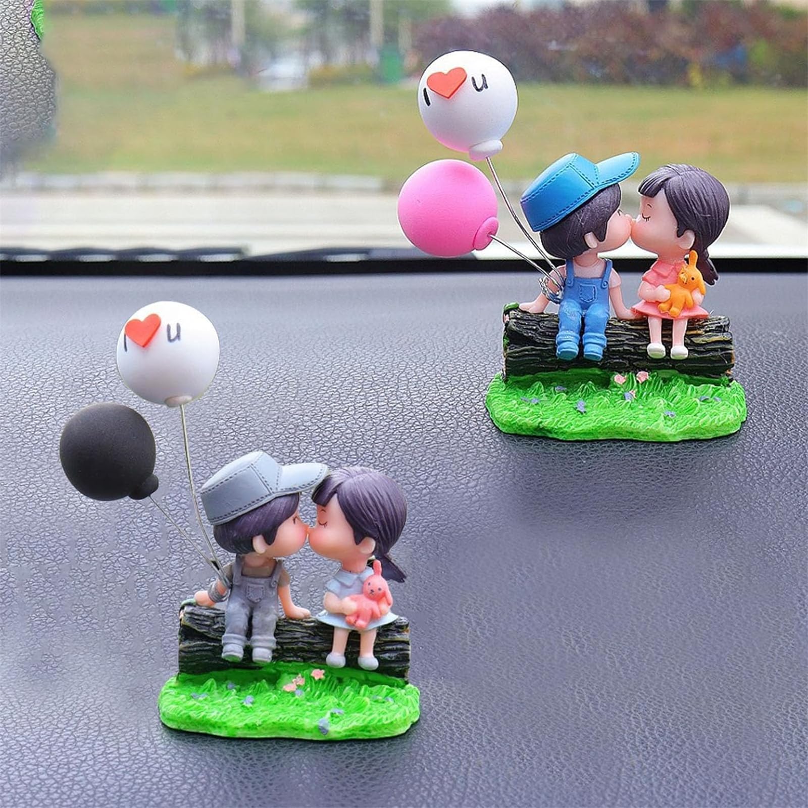 MEONFY Couple Cute Ornaments, Car Decoration Cute Cartoon,Couples Action Figure Figurines Balloon Ornament, Astronaut Balloon Decoration (#B)