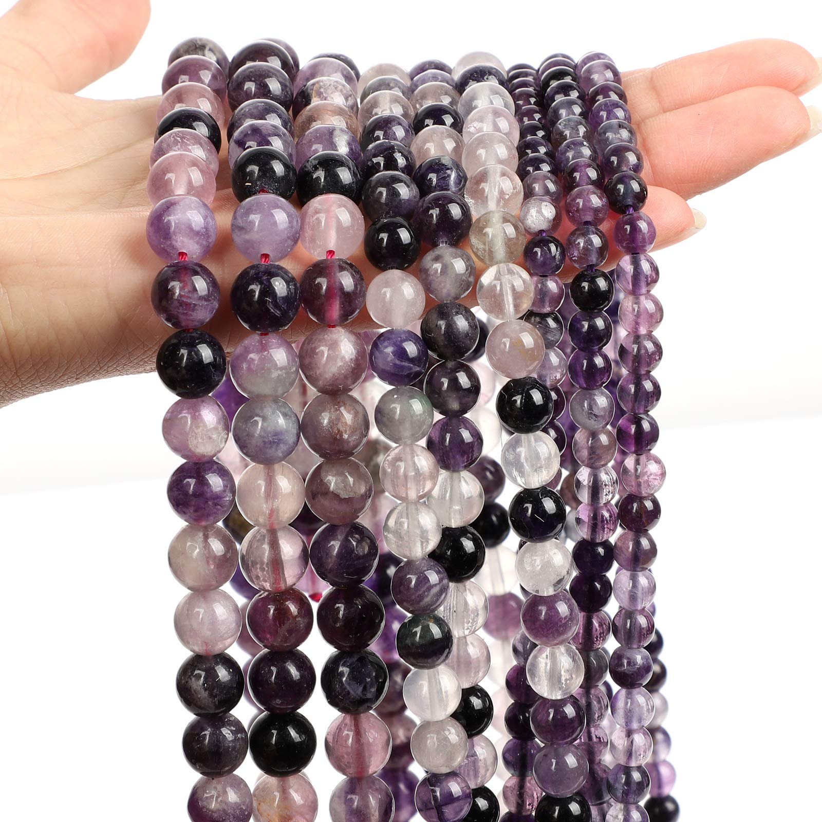 Lot De 26 Perles En Fluorite Naturelle – 6mm – 1 Brin De 17cm (création)