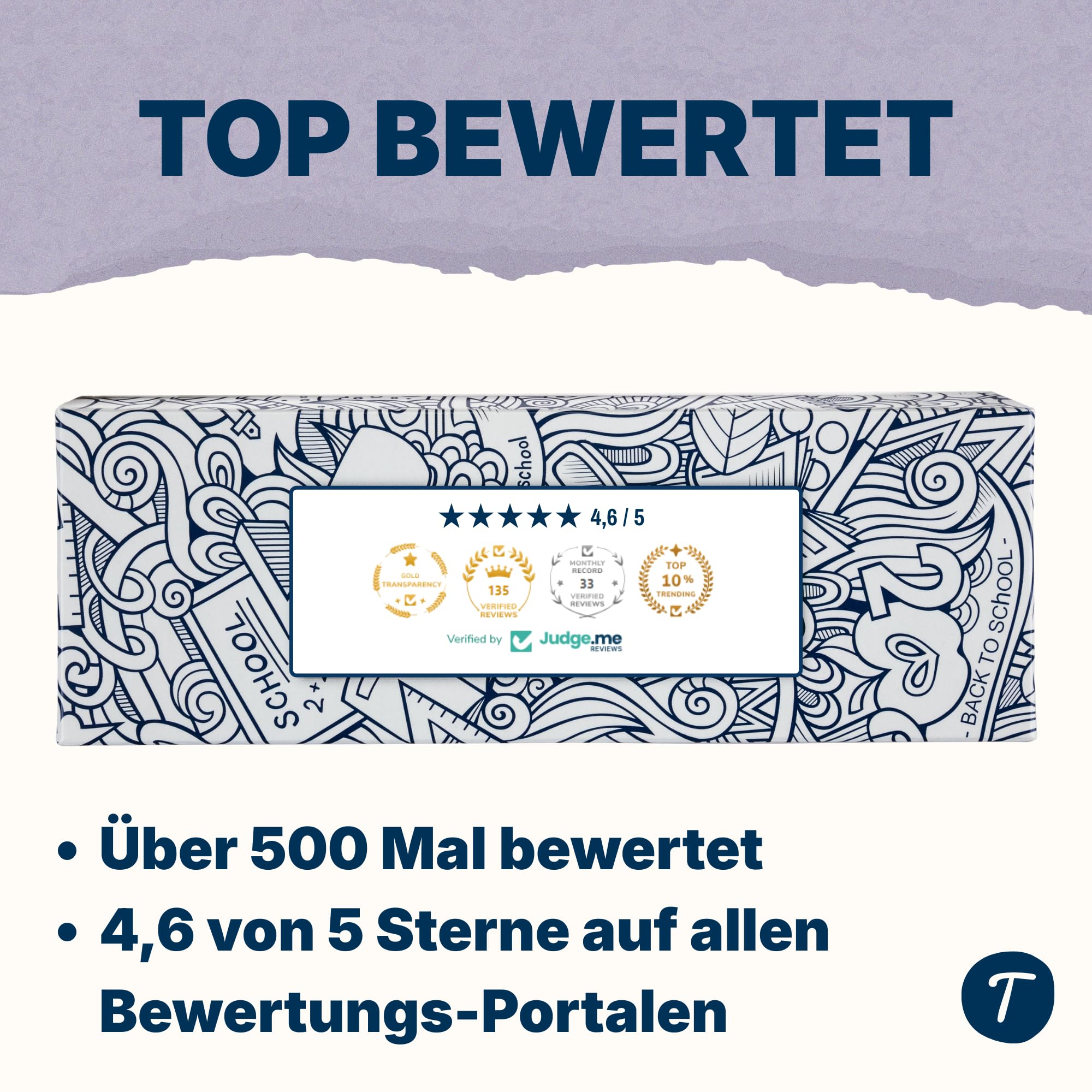Teachly Bundle 3 x Tintenroller Superstudent (Flieder-, Rosé- & Mint-Set) - Inkl. 7 Tintenpatronen (Blau) je Set
