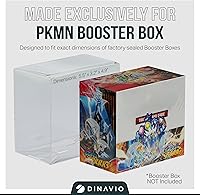 Vista 3 de Paquete de 5 protectores de plástico PKMN Booster Box - Protectores de exhibición de cajas de refuerzo compatibles con cajas de refuerzo PKMN