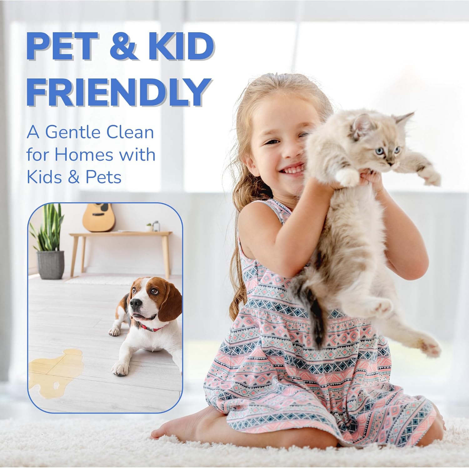 PURE Hypochlorous Acid Spray, Multi-Purpose Cleaner, Superior Shelf Life, 0% Bleach, 0% Alcohol, Food Contact Safe, Eliminate Non-Living Allergens, Remove Pet Odor, Clean Any Surface