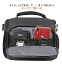 FLYMANN Polyester Wp-16 Portable Camera Bag - Dslr Case With Adjustable Shoulder Strap & Rain Cover - For Nikon, Canon, Sony And All Dslr Cameras - Water Resistant - Anti Shock (Grey-Black) gallery image