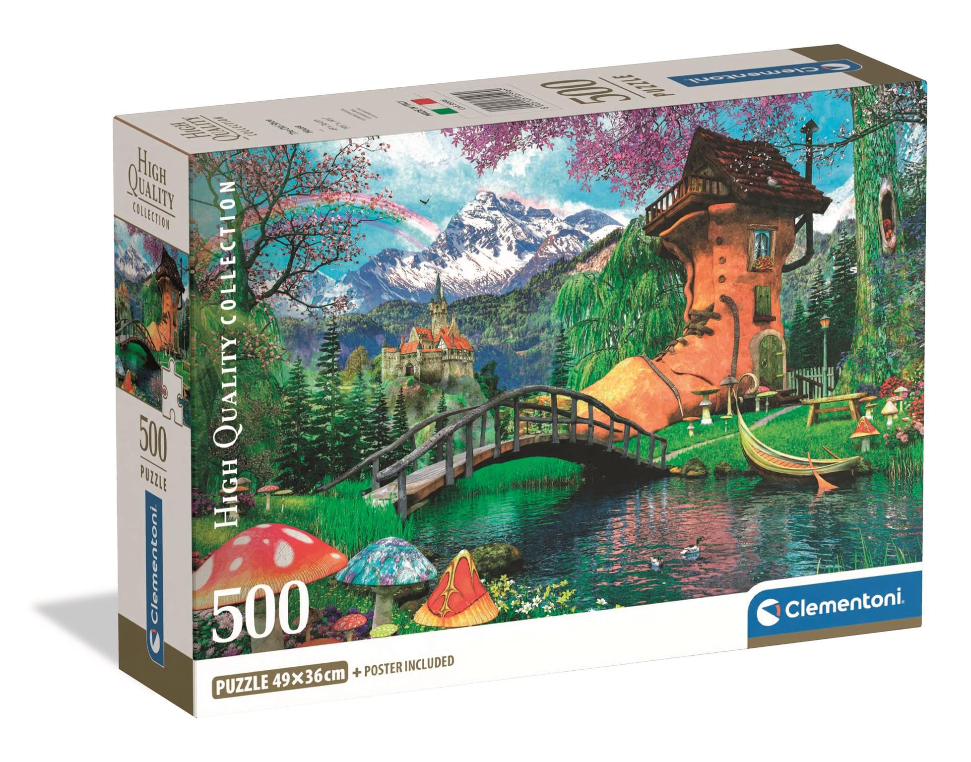 Clementoni Puzzle 500 Collection, The Old Shoe House, Compact box, Puzzle for Adults 14-99 Years, Made in Italy, 35596