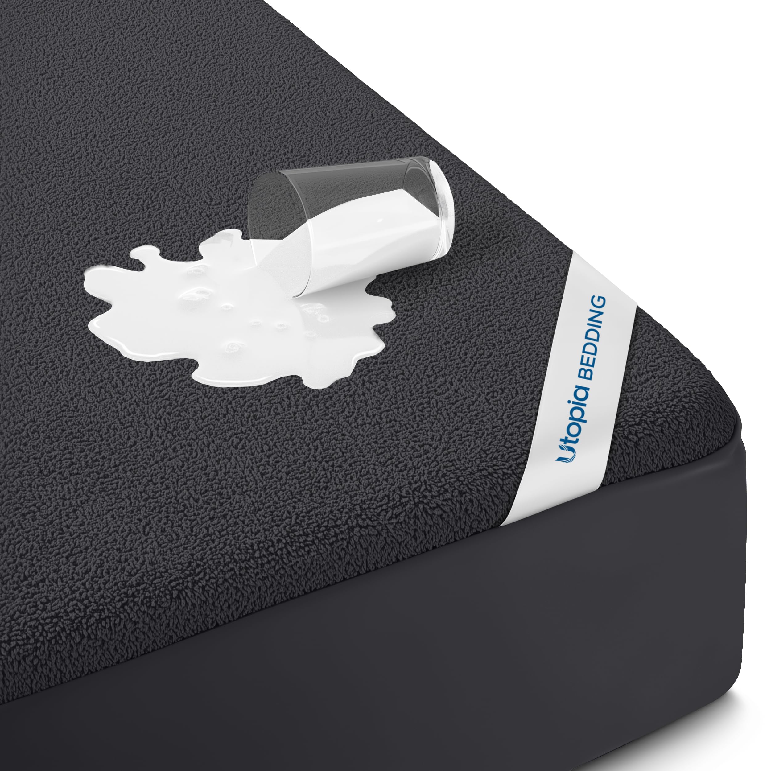 Waterproof Twin Size Mattress Protector fits Upto 15" Deep Pocket