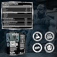 Vista 6 de Animal Advanced Ácidos grasos Omega 3 - 3500 mg EPA DHA Aceite de pescado Omega 3 Suplemento para mujeres y hombres Mezcla de alta potencia con CLA