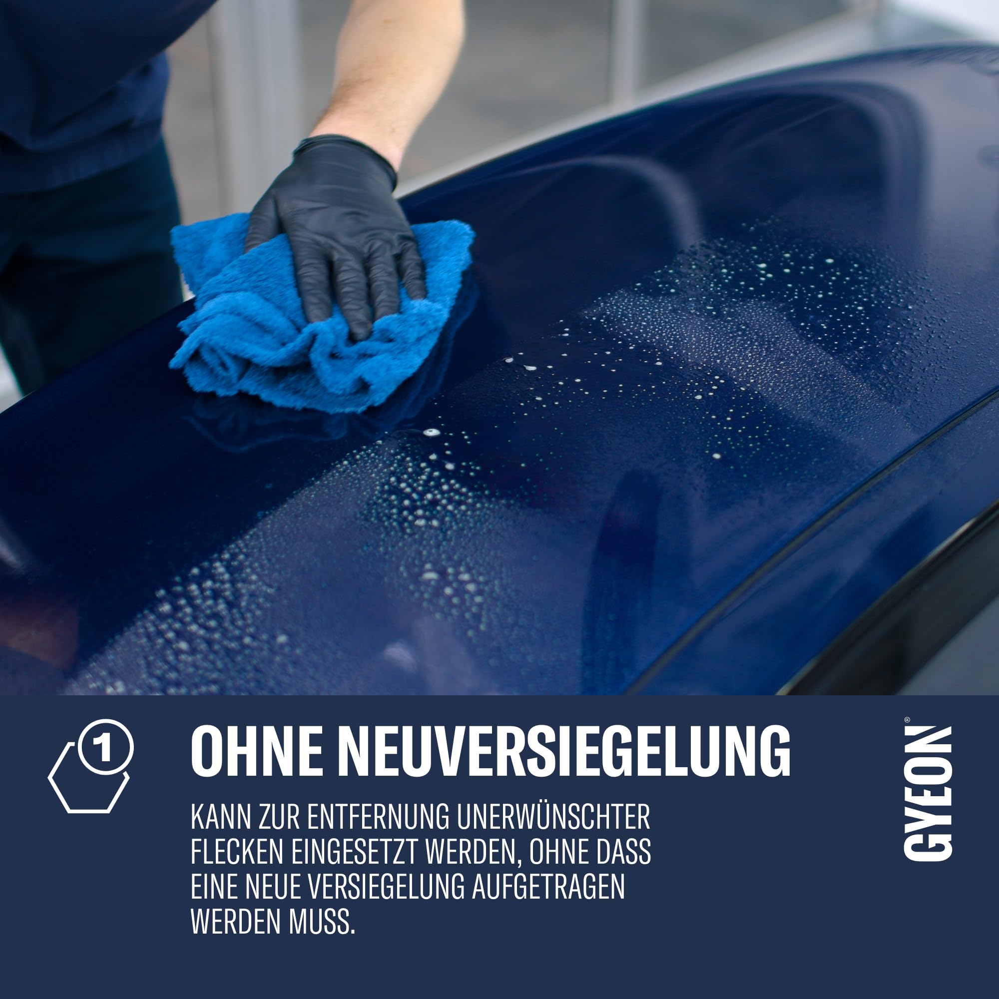 GYEON Q²M WaterSpot – Wasserfleckenentferner für Lack und Glas, sicher auf Beschichtungen, entfernt Kalkrückstände, klare Sicht und glatte Oberfläche (500 ml)