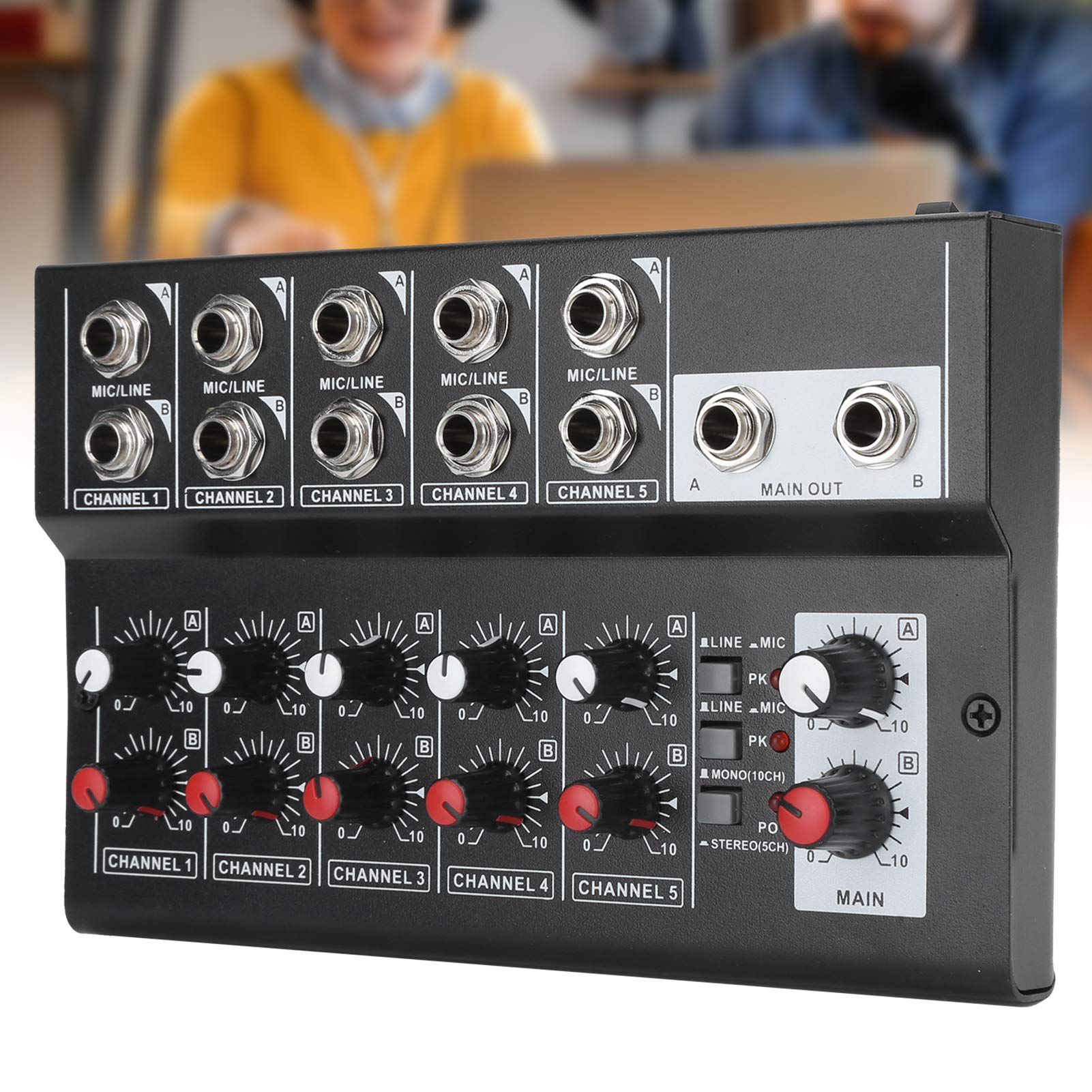 TENP Mezclador de Estéreo, Procesador de Efectos de Sonido, Mezclador de Sonido AC 100-240V, para Karaoke en Casa de Estudio Pequeño(#1)