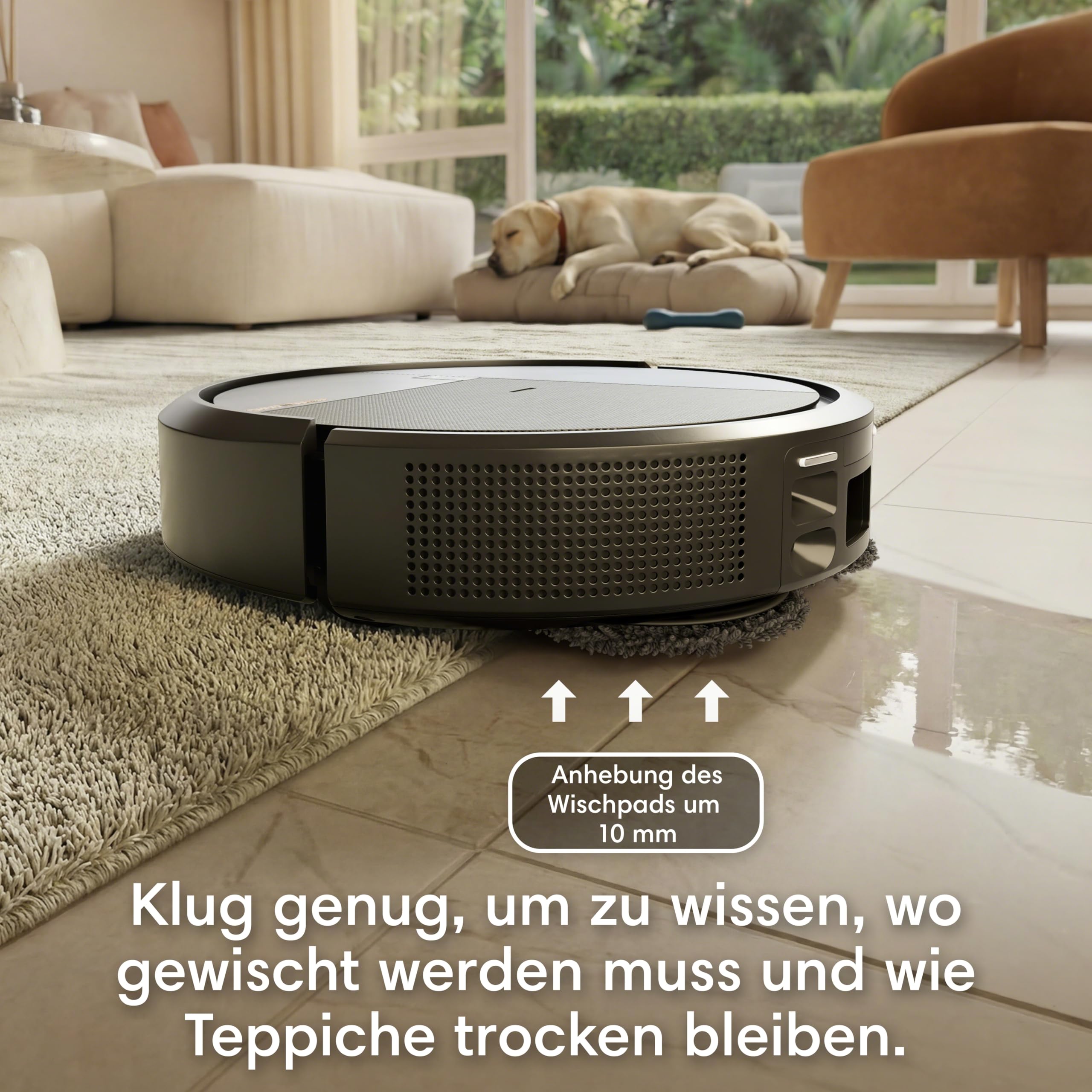 iRobot Roomba® Plus 576 Combo Roboter + AutoWash™ Dock, 25Kpa, Multifunktions‑Dock, Clearview LiDAR+Kamera, Entleert-Sich, Zusätzliches Zubehör, Schwarz